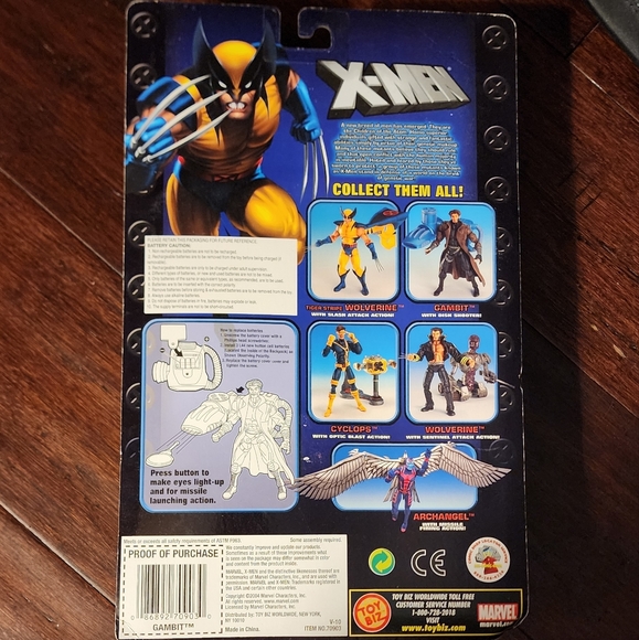 X-Men Marvel 2004 Gambit Action Figure - Picture 8 of 8